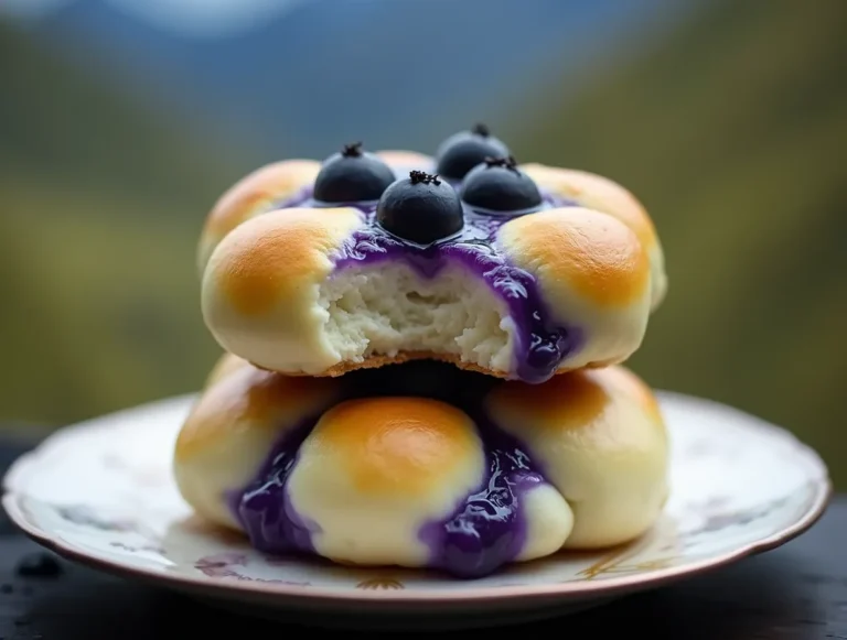 Blueberry Fluffy Cottage Cheese Cloud Bread