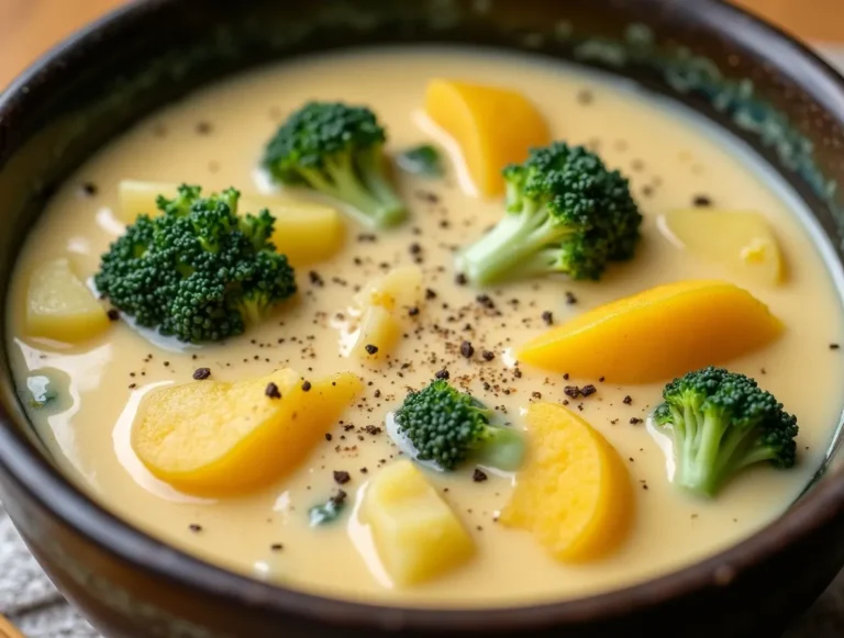 Crockpot Potato Broccoli Cheddar Soup