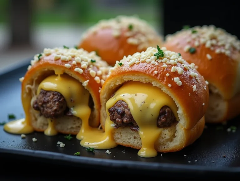 Garlic Parmesan Cheeseburger Bombs